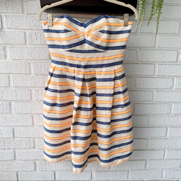 HUTCH Anthropologie Strapless Striped Mini Dress - Picture 4 of 13
